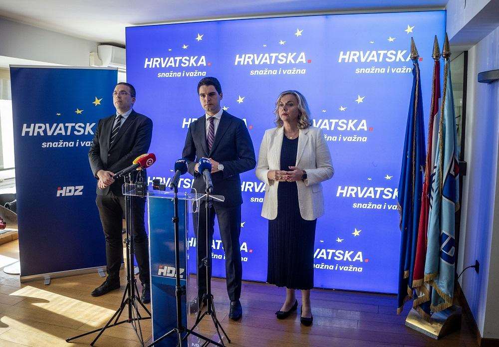 Konferencija za medije kandidata na europskim izborima s liste HDZ-a / Foto: Hina