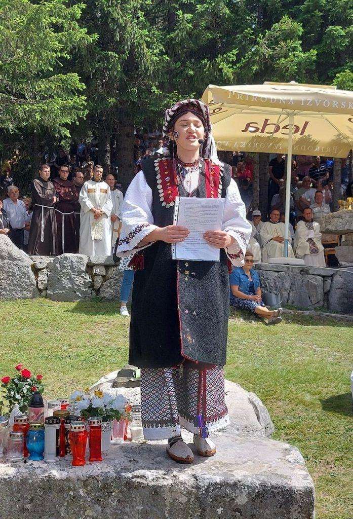 Poruku herojine Dive Grabovčeve govorila je Katarina Markešić obučena u ramsku narodnu nošnju / Foto: Fenix (Davor Puđa)