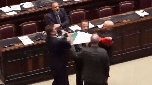Tuča u talijanskom parlamentu / Foto: Preslik FM