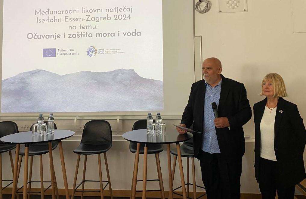 HRVATSKA: Izložba nagrađenih radova Međunarodnog likovnog natječaja Iserlohn-Essen-Zagreb Ankica Karačić, Ante Karačić/ Foto: Fenix (JL)