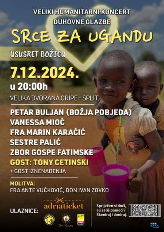 JOŠ JEDAN VELIKI DOGAĐAJ: Veliki humanitarni koncert duhovne glazbe „Srce za Ugandu – Ususret Božiću“ Srce za Ugandu