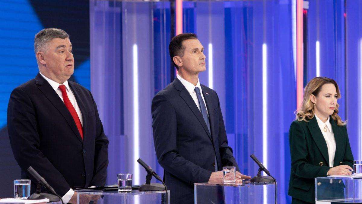 Sučeljavanje predsjedničkih kandidata uoči predsjedničkih izbora na HRT-u / Foto: Hina