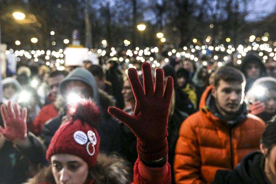 Prosvjednici u Beogradu / Foto: Anadolu