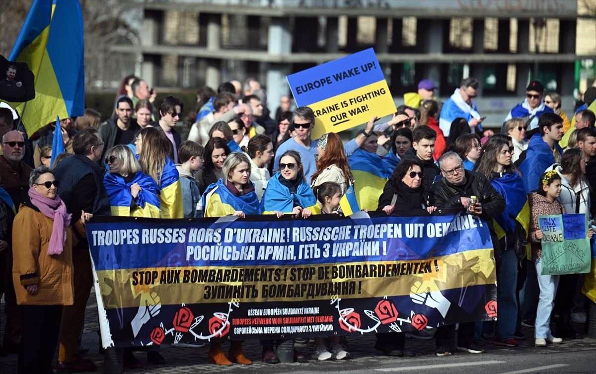 Proukrajinski prosvjed u Bruxellesu / Foto: Anadolu