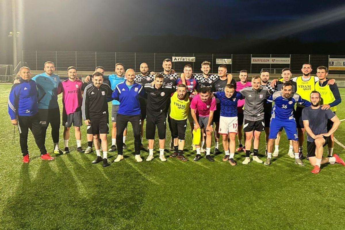 Prvi trening nakon osnivanja kluba Croatia Basel / Foto: Fenix / Josip Mijić)