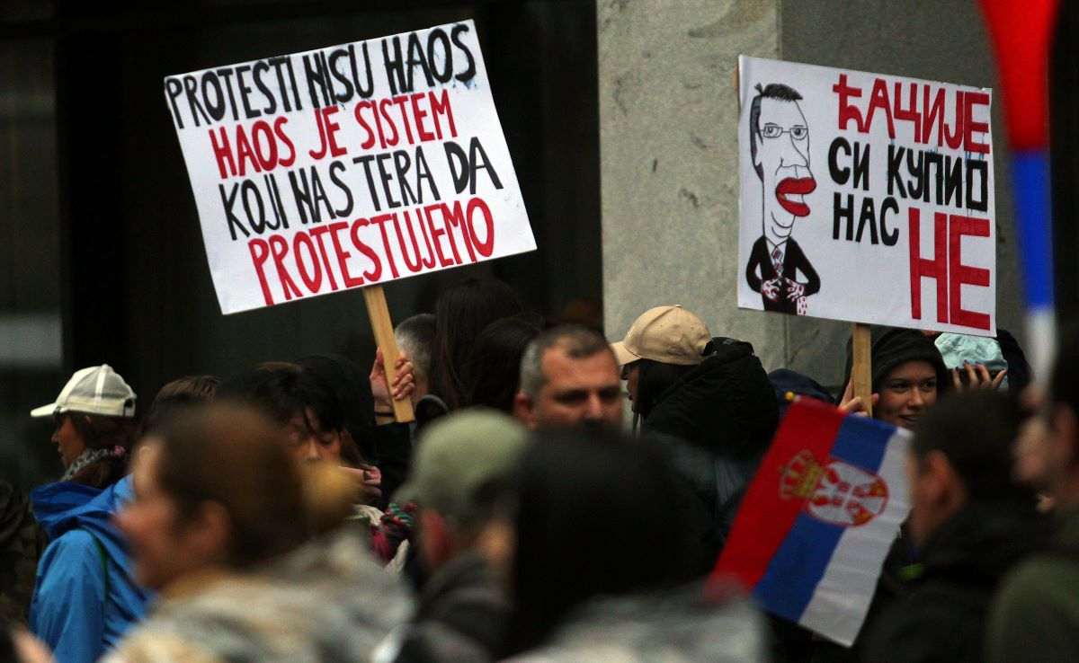 Prosvjed u Beogradu / Foto: Hina