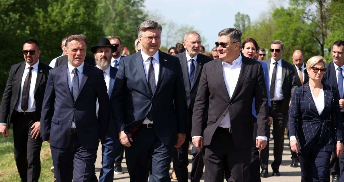 Gordan Jandroković, Andrej Plenković, Davor Božinović, Zoran Milanović / Foto: Hina