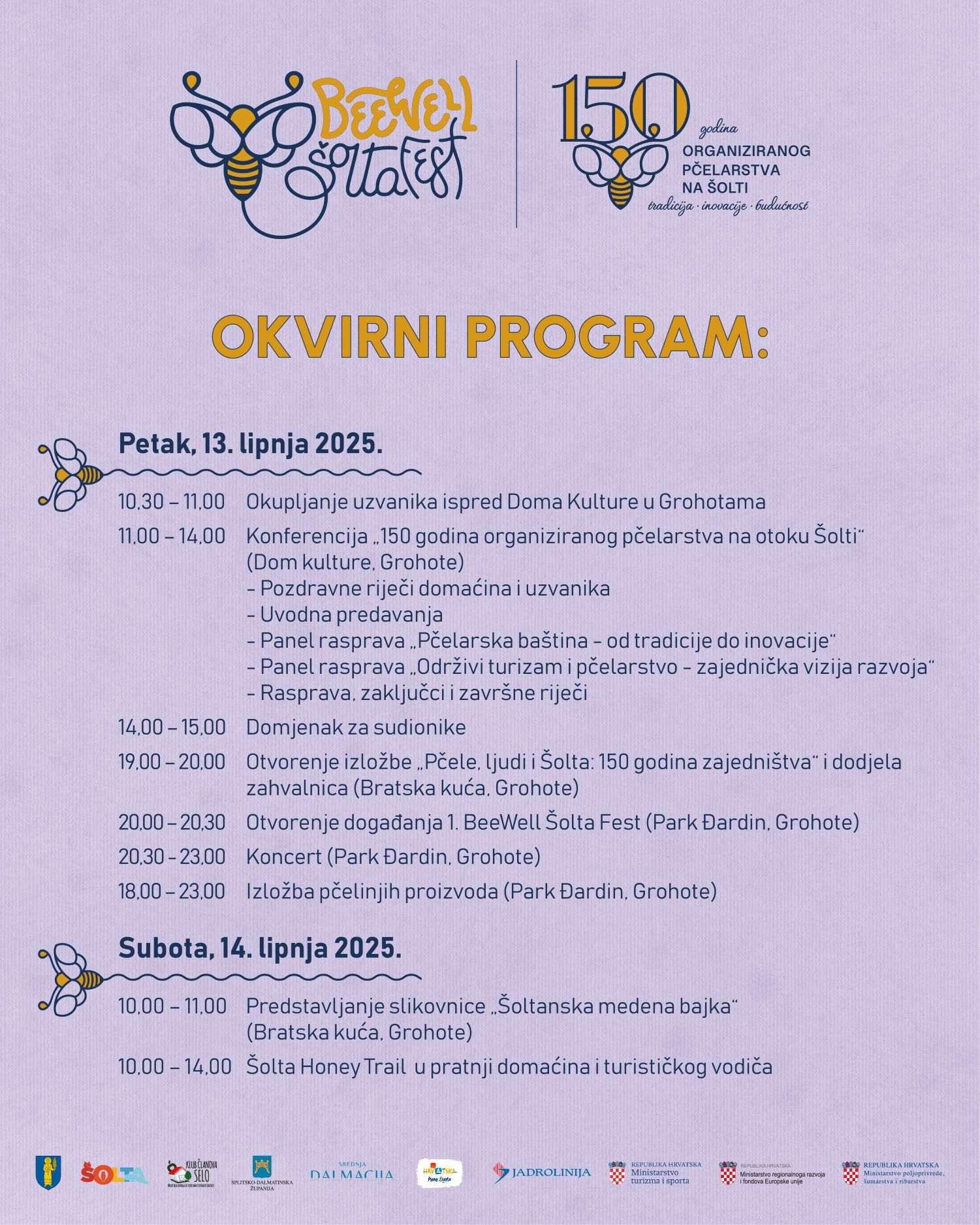 Program Festivala/ Foto: Hrvatska udruga za turizam i ruralni razvoj „Klub članova Selo“.