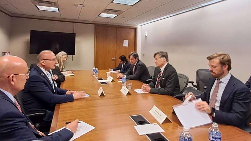 Sastanak zamjenika američkog državnog tajnika Christophera Landaua sa suradnicima i hrvatskog izaslanstva koje je predvodio ministar Gordan Grlić Radman / Foto: Fenix (MVEP)