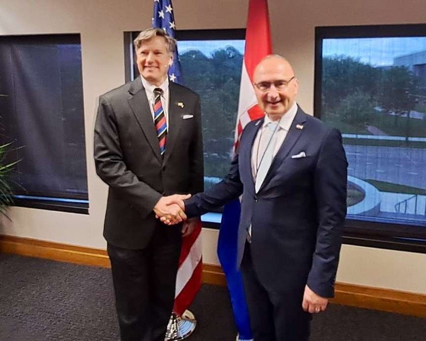 Zamjenik američkog državnog tajnika Christopher Landau i ministar Gordan Grlić Radman / Foto: Fenix (MVEP)