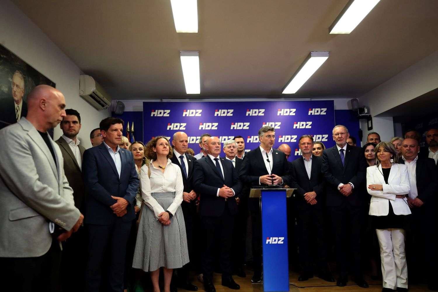 Andrej Planković u stožeru HDZ-a / Foto: Hina