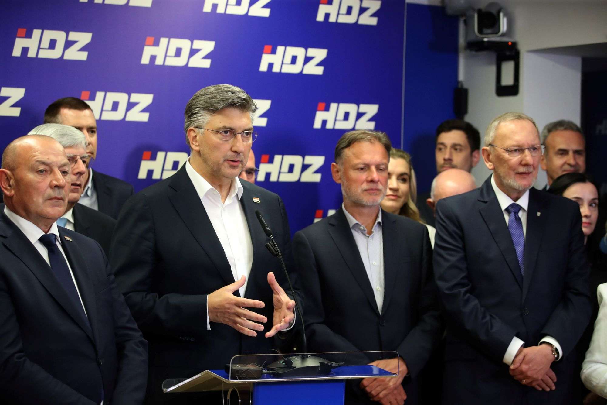 Andrej Planković u stožeru HDZ-a / Foto: Hina