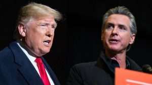 Donald Trump i guverner Californije Gavin Newsom (ILUSTRACIJA) / Foto: Anadolu