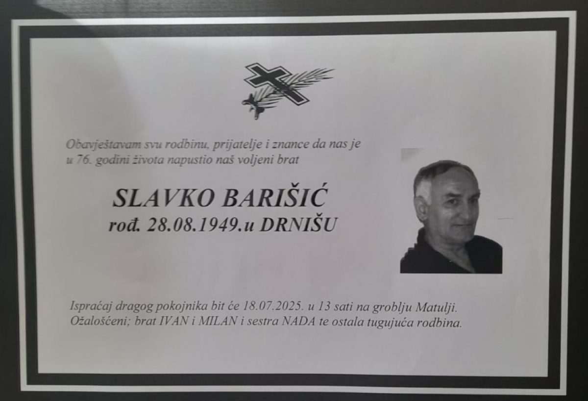 PREMINUO SLAVKO BARIŠIĆ: Istaknuti član hrvatske zajednice, sportski entuzijast i cijenjeni golubar