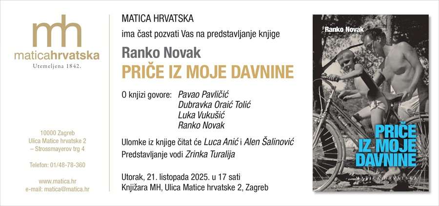 INTIMNA KRONOLOGIJA JEDNOG ŽIVOTA: Nova knjiga Ranka Novak "Priče iz moje davnine" Pozivnica Ranko Novak_Price iz moje davnine3