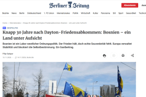 BERLINER ZEITUNG: Bosna i Hercegovina – zemlja pod nadzorom