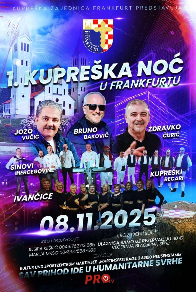 VEČERAS KUPREŠKA NOĆ: Program vodi Davorka Tovilo, poznata imena glazbenika koji će zabavljati goste!