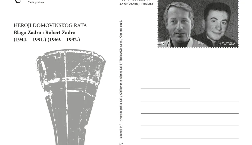 „HEROJI DOMOVINSKOG RATA“ NA DOPISNICAMA HP-a: U prvoj serija prikazani su Blago i Robert Zadro, Jean-Michel Nicolier, Andrija Matijaš Pauk i Rudolf Perešin „HEROJI DOMOVINSKOG RATA“ NA DOPISNICAMA HP-a: U prvoj serija prikazani su Blago i Robert Zadro, Jean-Michel Nicolier, Andrija Matijaš Pauk i Rudolf Perešin