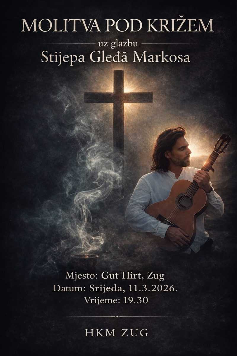 STIJEPO GLEĐ MARKOS NA KORIZMENOM DUHOVNOM PUTOVANJU U ŠVICARSKOJ: “Pjesmom kroz pustinju” – koncerti, molitva i objava izvedbe „Rajska Djevo“ na Dan žena