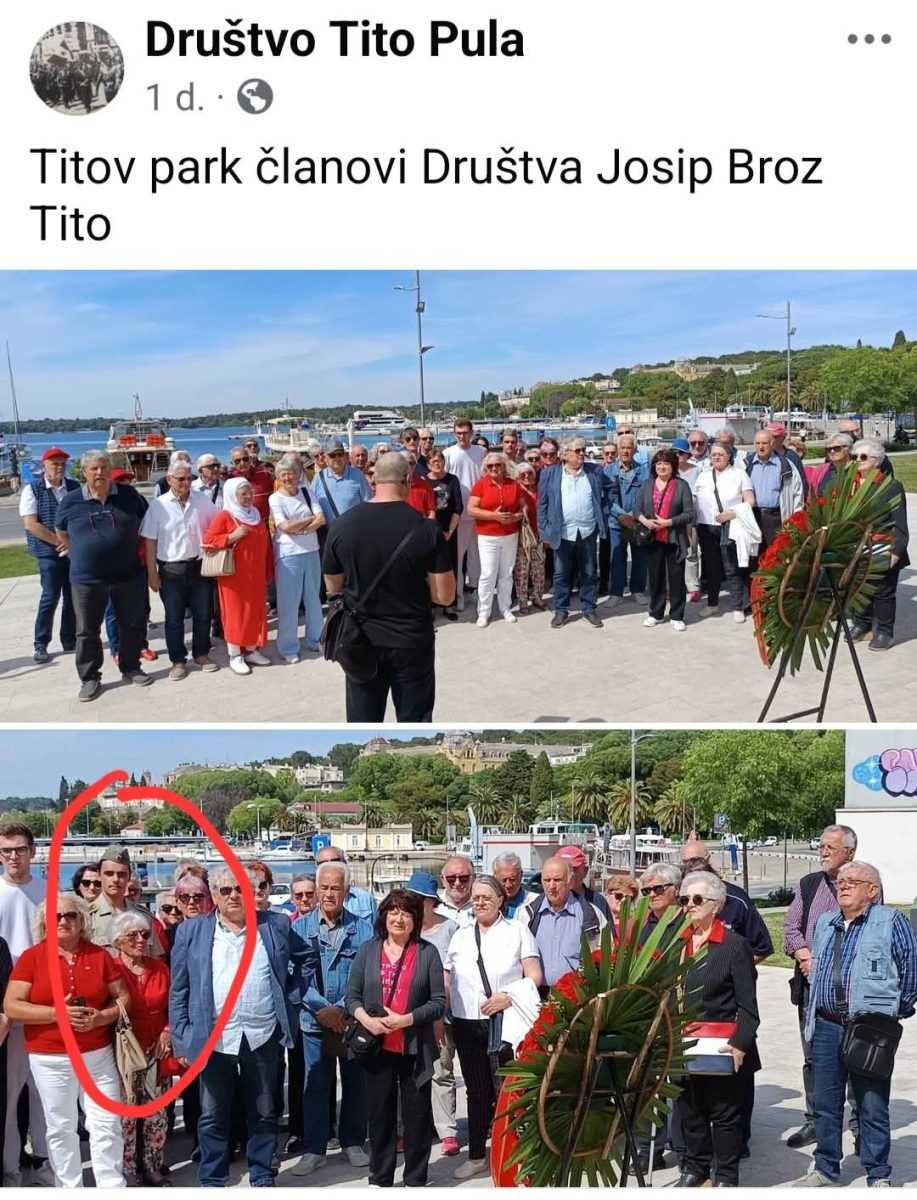 TRAŽE ŽURNU REAKCIJU POLICIJE: Muškarac u odori tzv. JNA položio vijenac ispred Titove biste u Puli