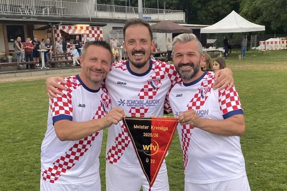 VETERANI CROATIJE HEILBRONN ISPISALI POVIJEST: Osvojili naslov prvaka i ostvarili plasman u Bezirksligu