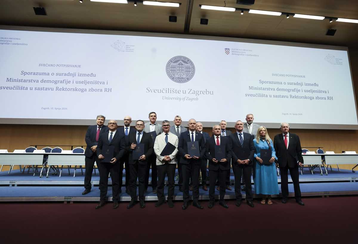 Sporazum između Ministarstva demografije i useljeništva i sveučilišta u sastavu Rektorskoga zbora / Foto: Hina