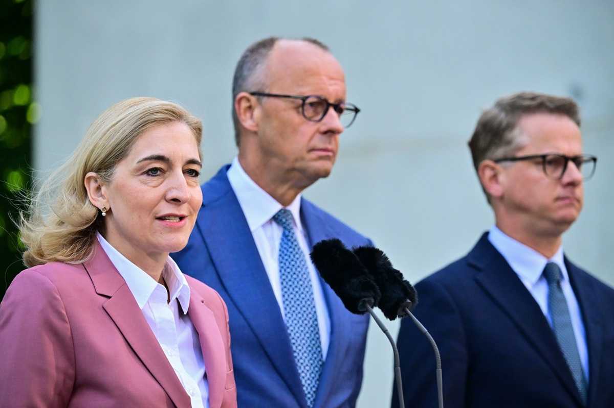 Nina Warken, Friedrich Merz i Carsten Linnemann