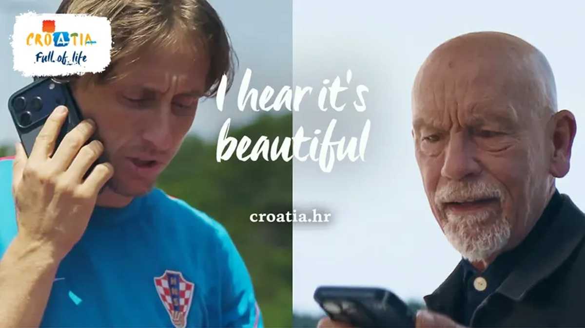 Luka Modrić i John Malkovich / Foto: HTZ
